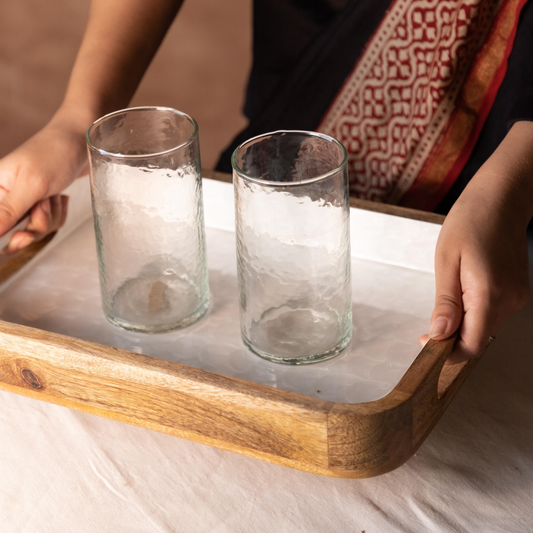 Pearl Enamel Serving Tray