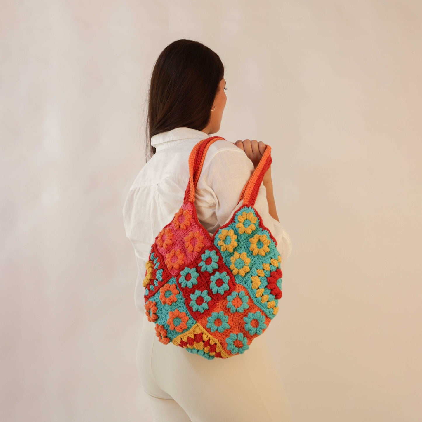 The Floral crochet Tote Bag