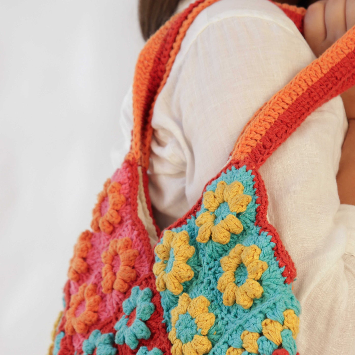 The Floral crochet Tote Bag