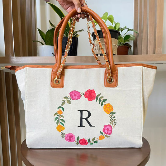 Hand-Painted Tote Bag