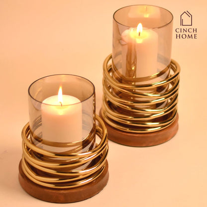 Amore Metallic Ring Candle Holder