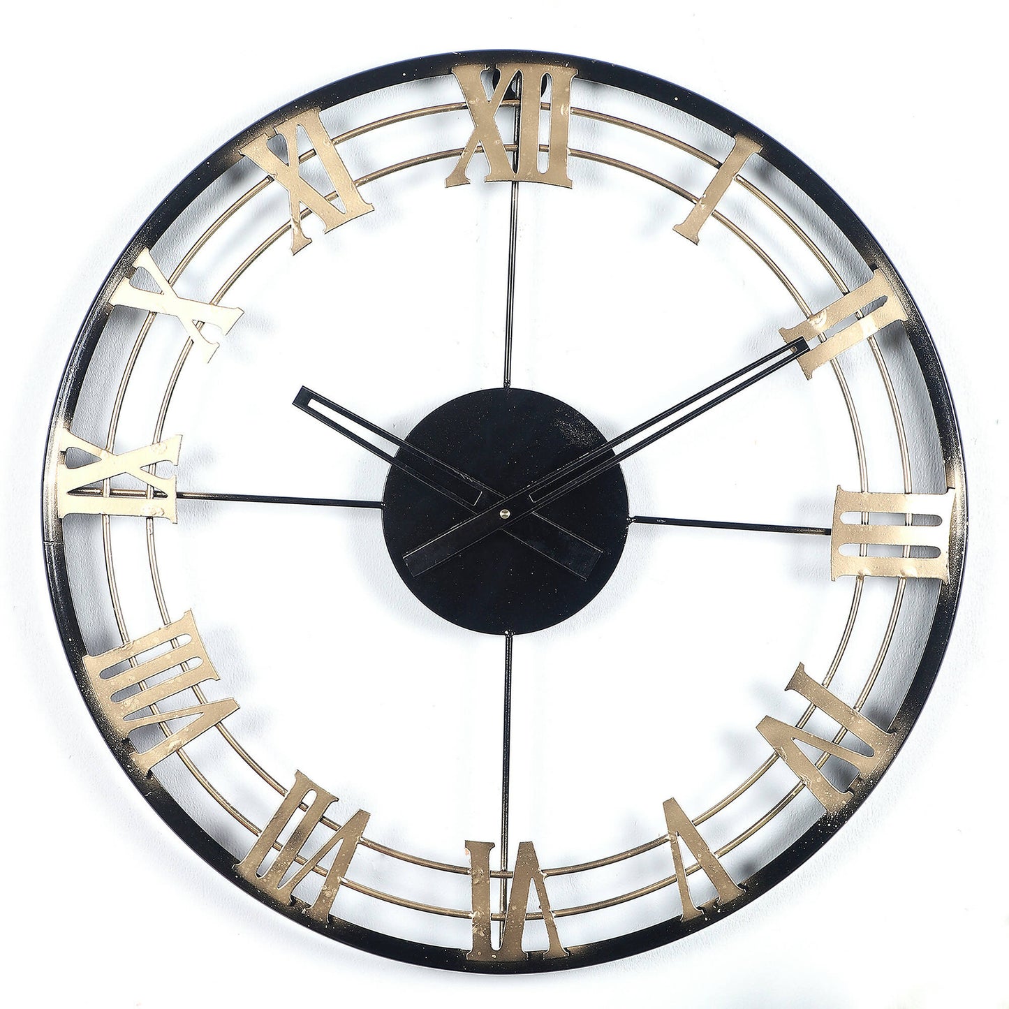 Black & Gold Roman Number Wall Clock