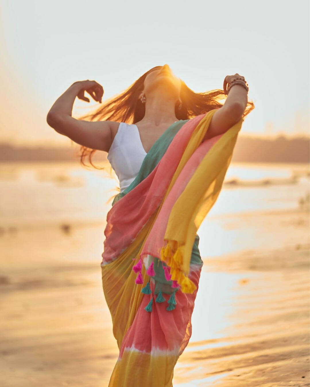 Yellow Tie & Dye Saree