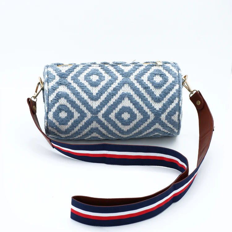 Powder Blue Barrel Sling Bag