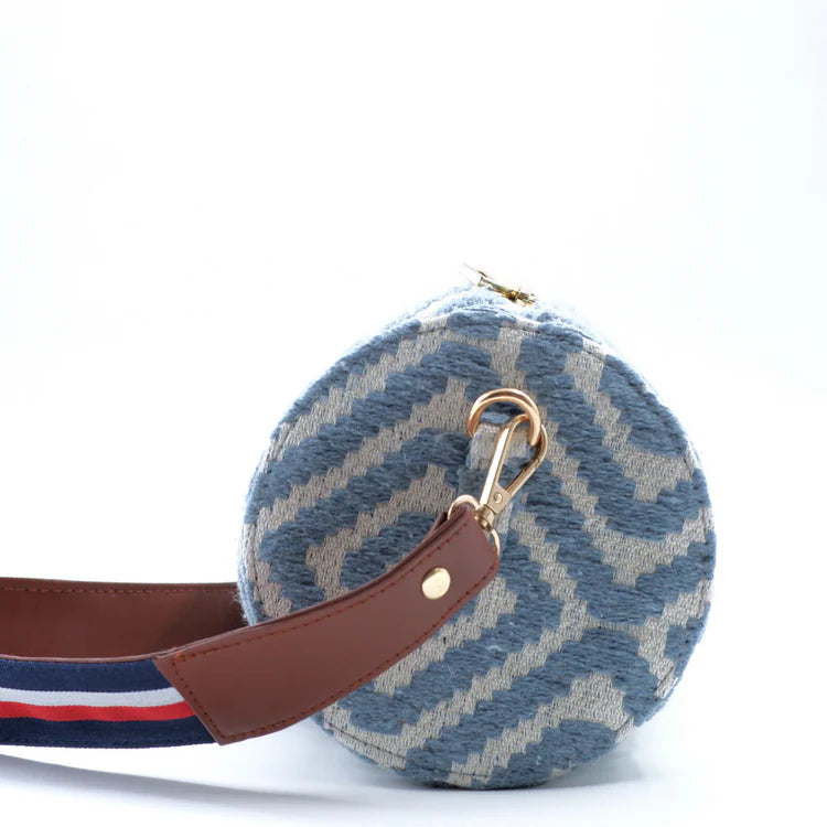 Powder Blue Barrel Sling Bag