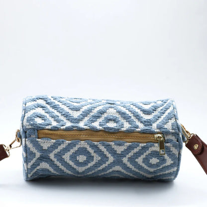 Powder Blue Barrel Sling Bag