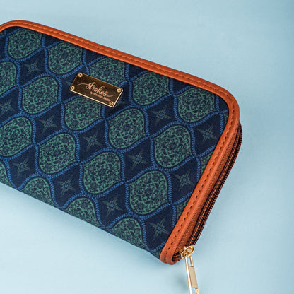 Regal Damask Zipper Wallet