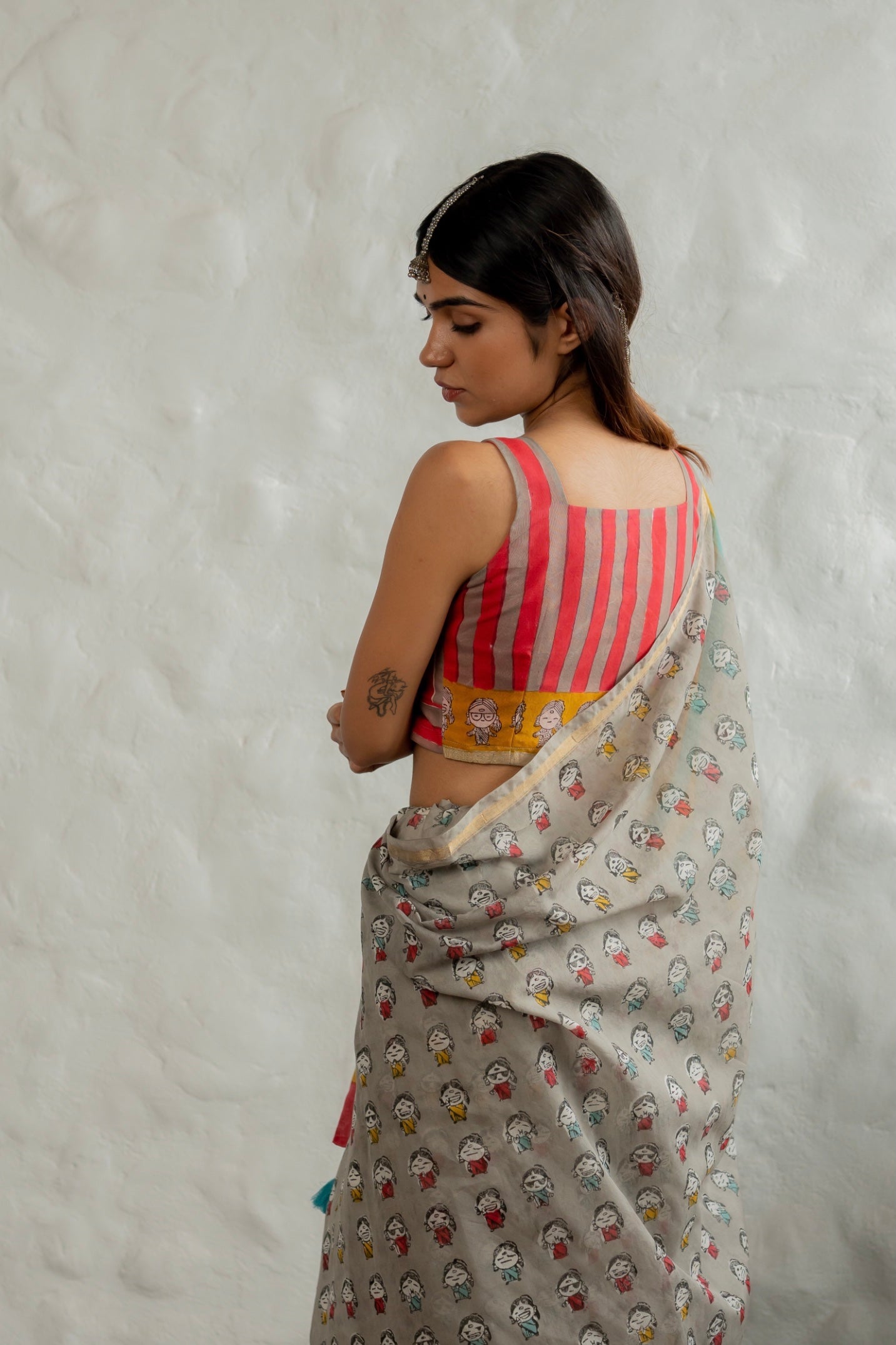 Bold Boomai Chanderi Saree