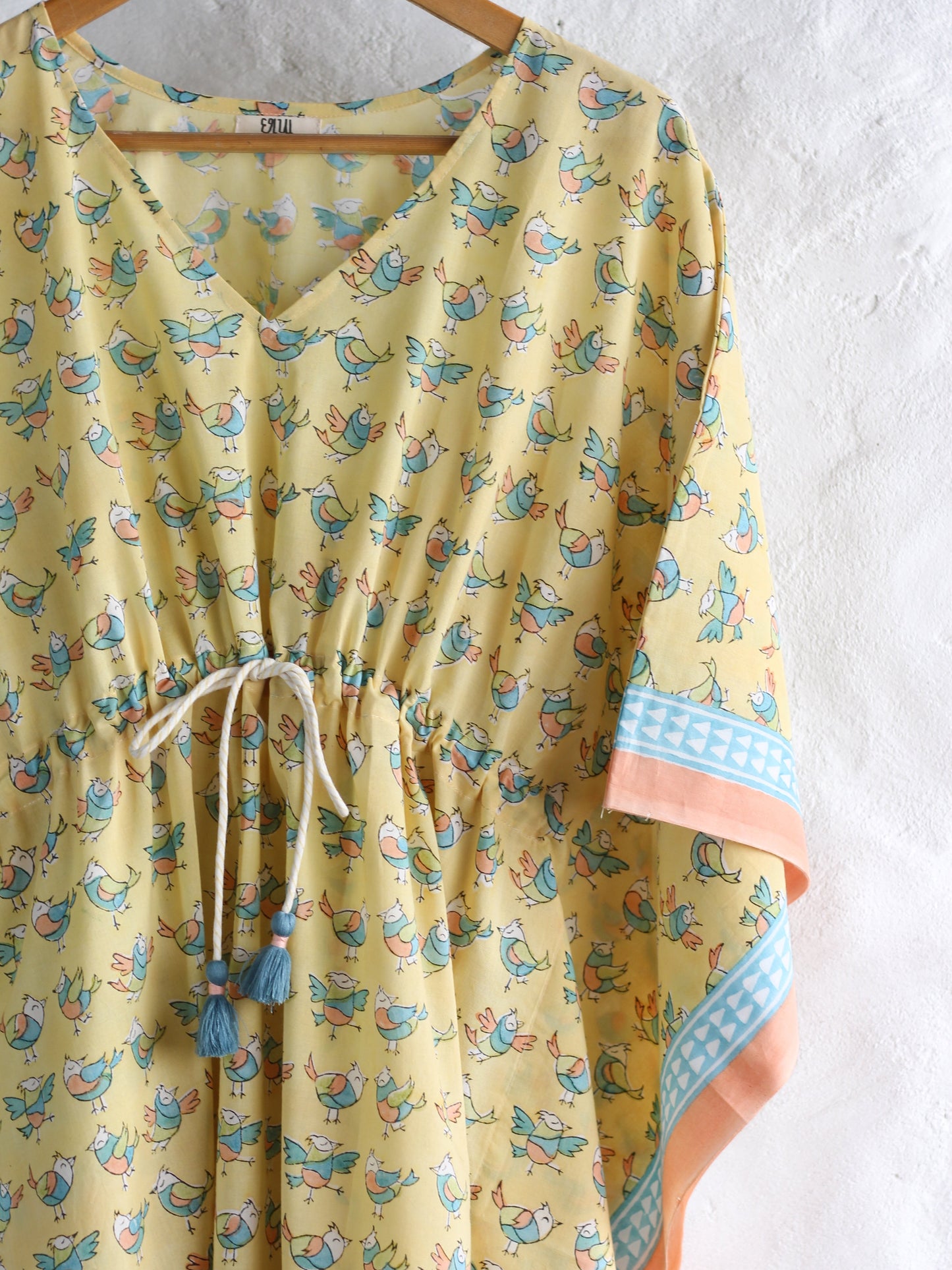 Kaftan Birdies In Yellow