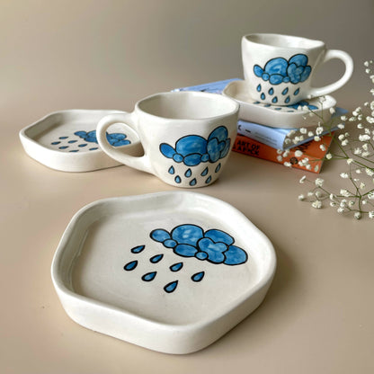 Rainy Cloud Cup Saucer Set