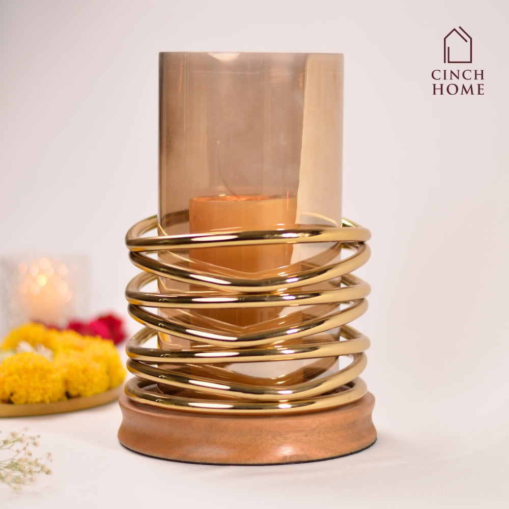 Amore Metallic Ring Candle Holder