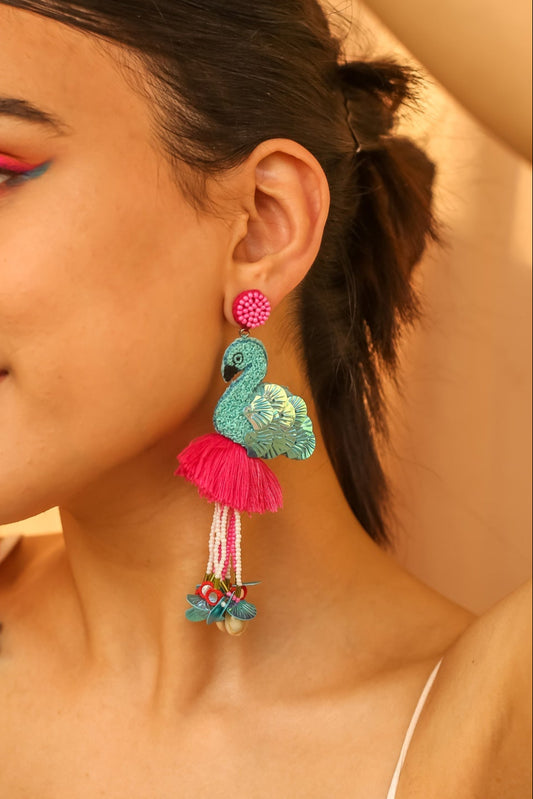 Madari Flamingo Earrings
