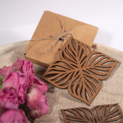 4 Leaf Wooden Coaster (Set of 6)