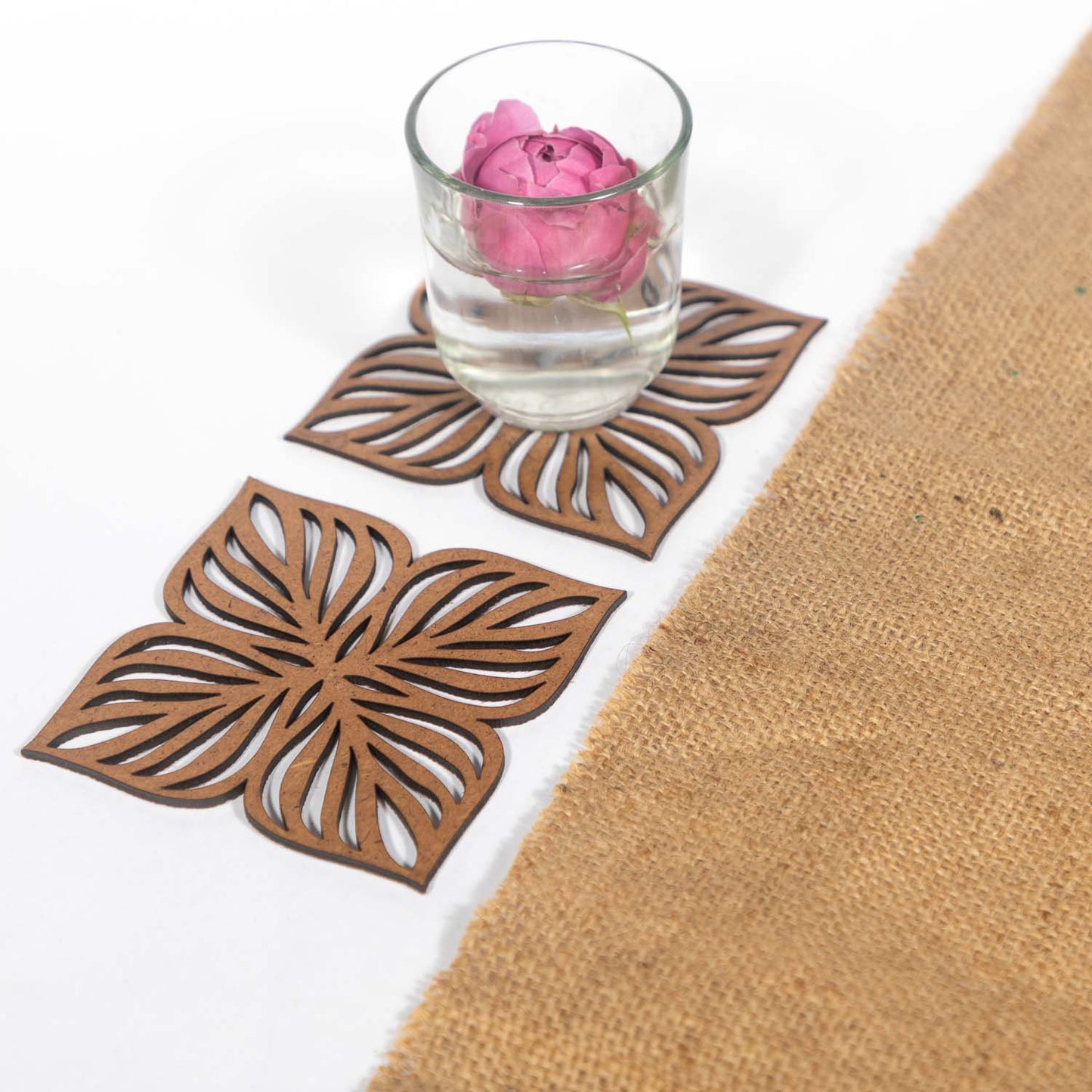 4 Leaf Wooden Coaster (Set of 6)