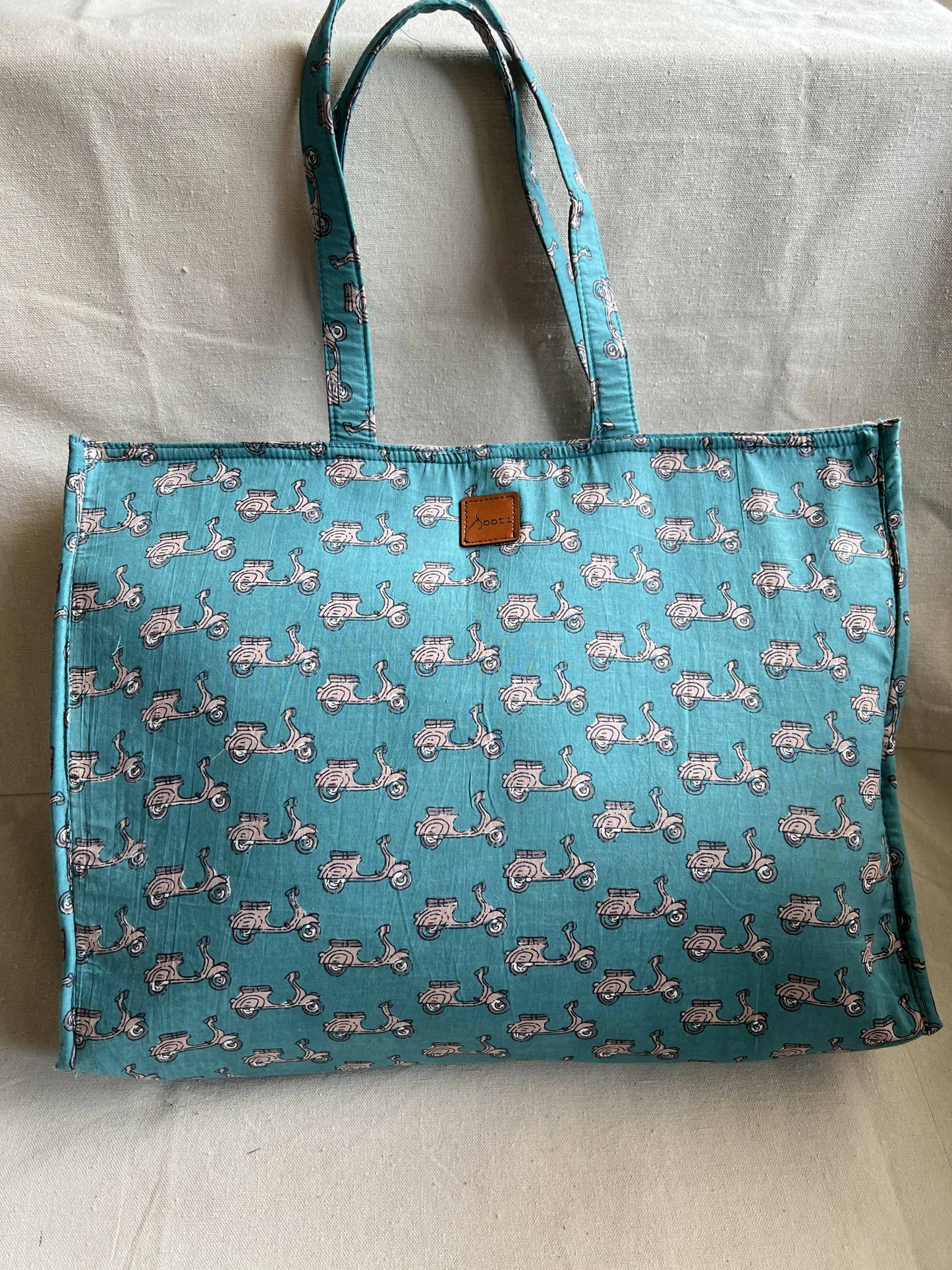 Vespa Blue Tote Bag