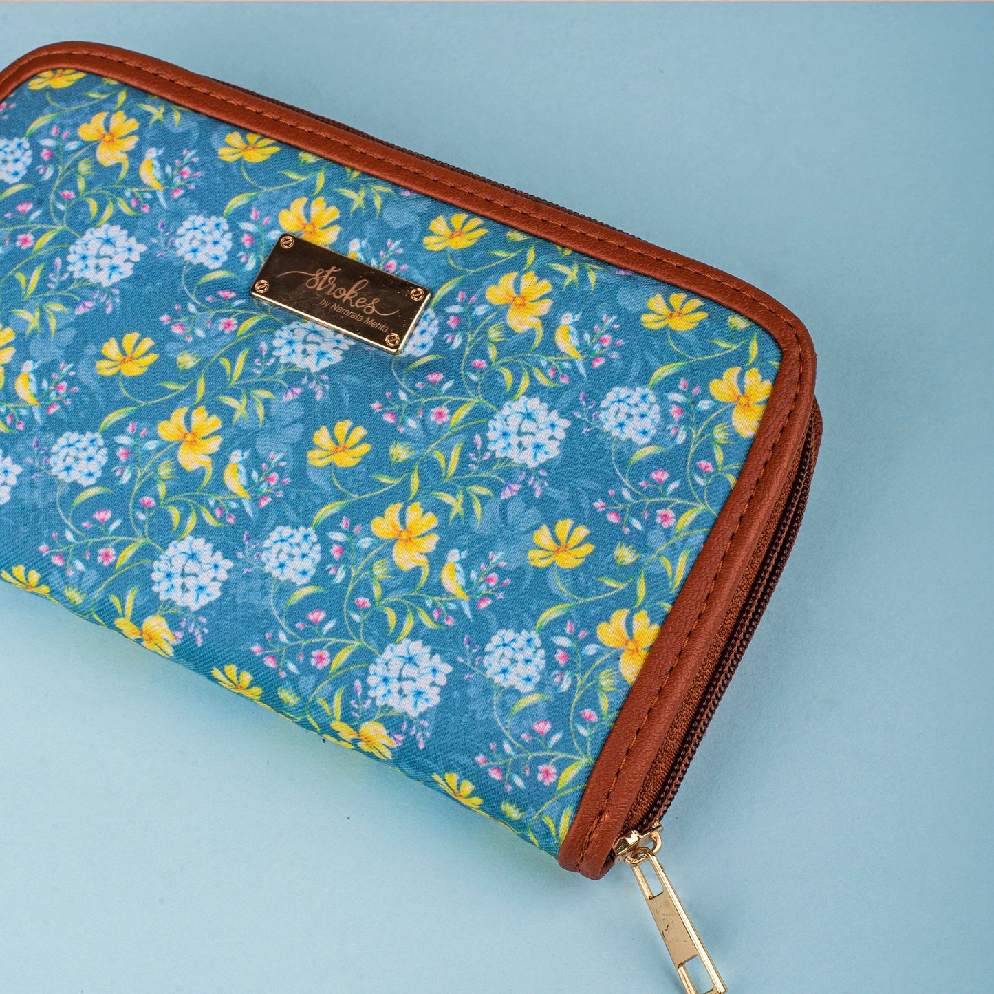 Vintage Blooms Zipper Wallet