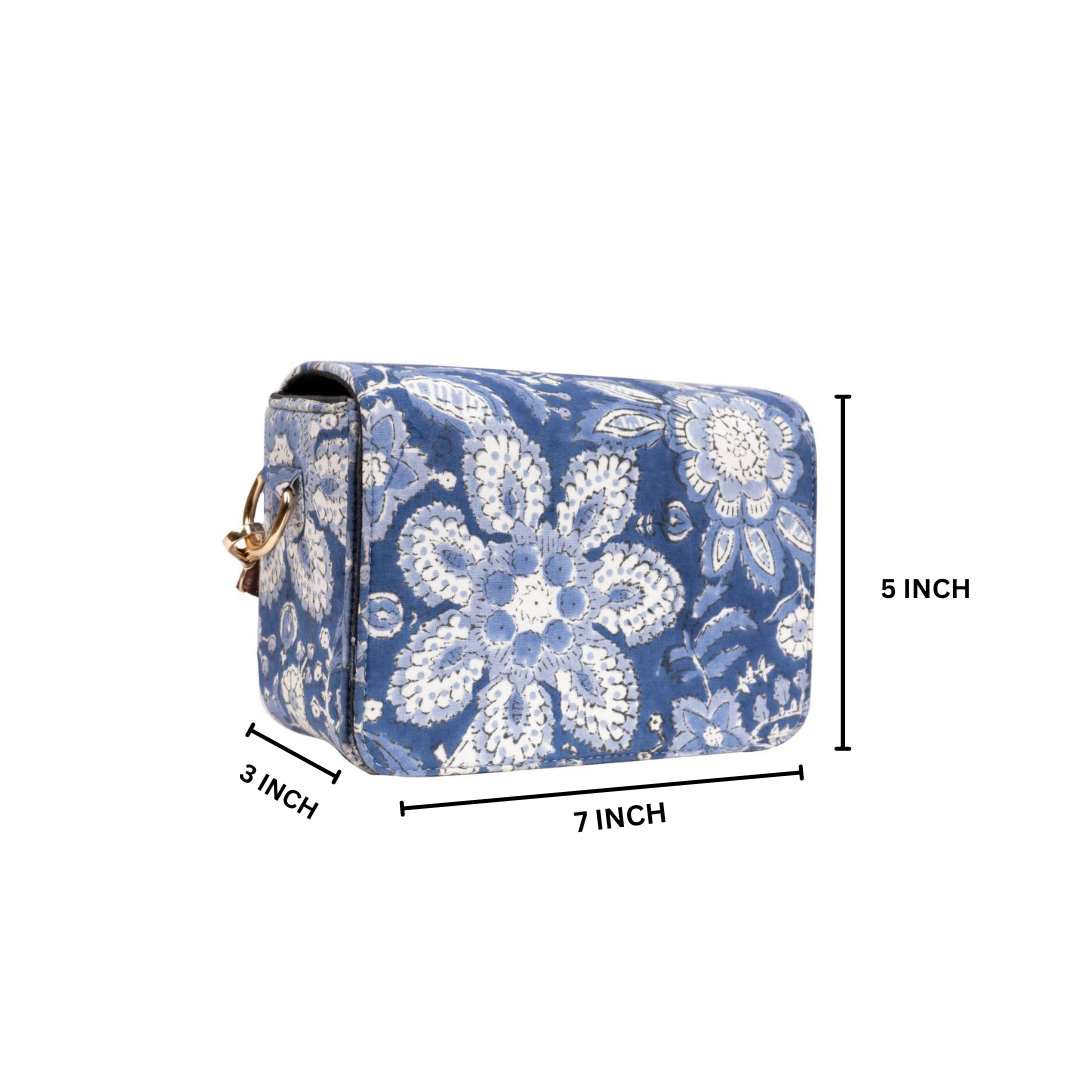 Summer Breeze Blockprinted Rectangle Cross Body Bags