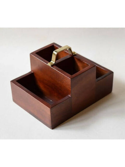 Wooden Condiment Stand Small