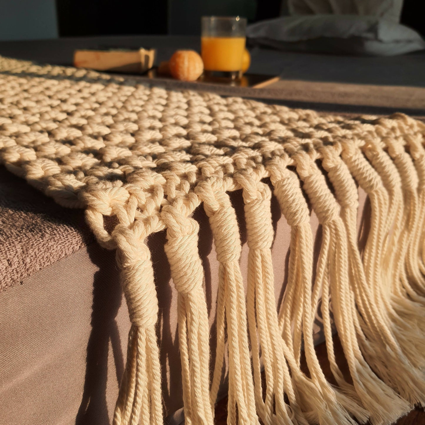 Macrame Handcrafted Sofa Throw