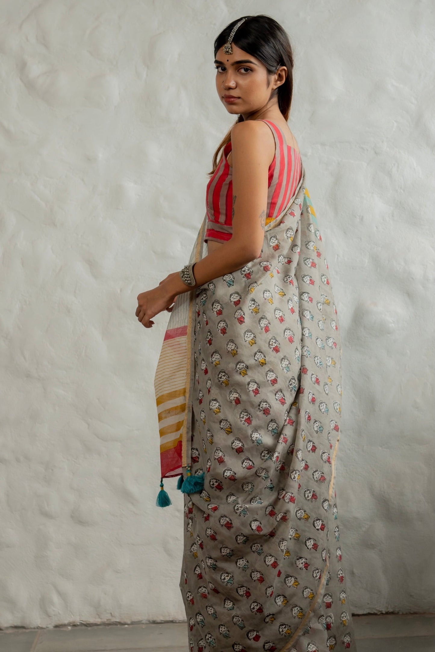 Bold Boomai Chanderi Saree