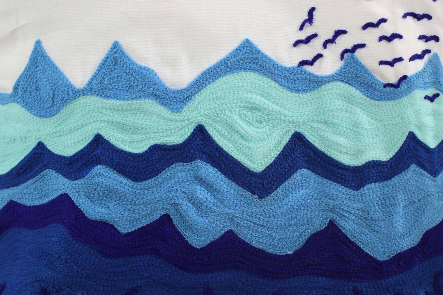 Blue Scenery - Hand Embroidered (Pack of 1)