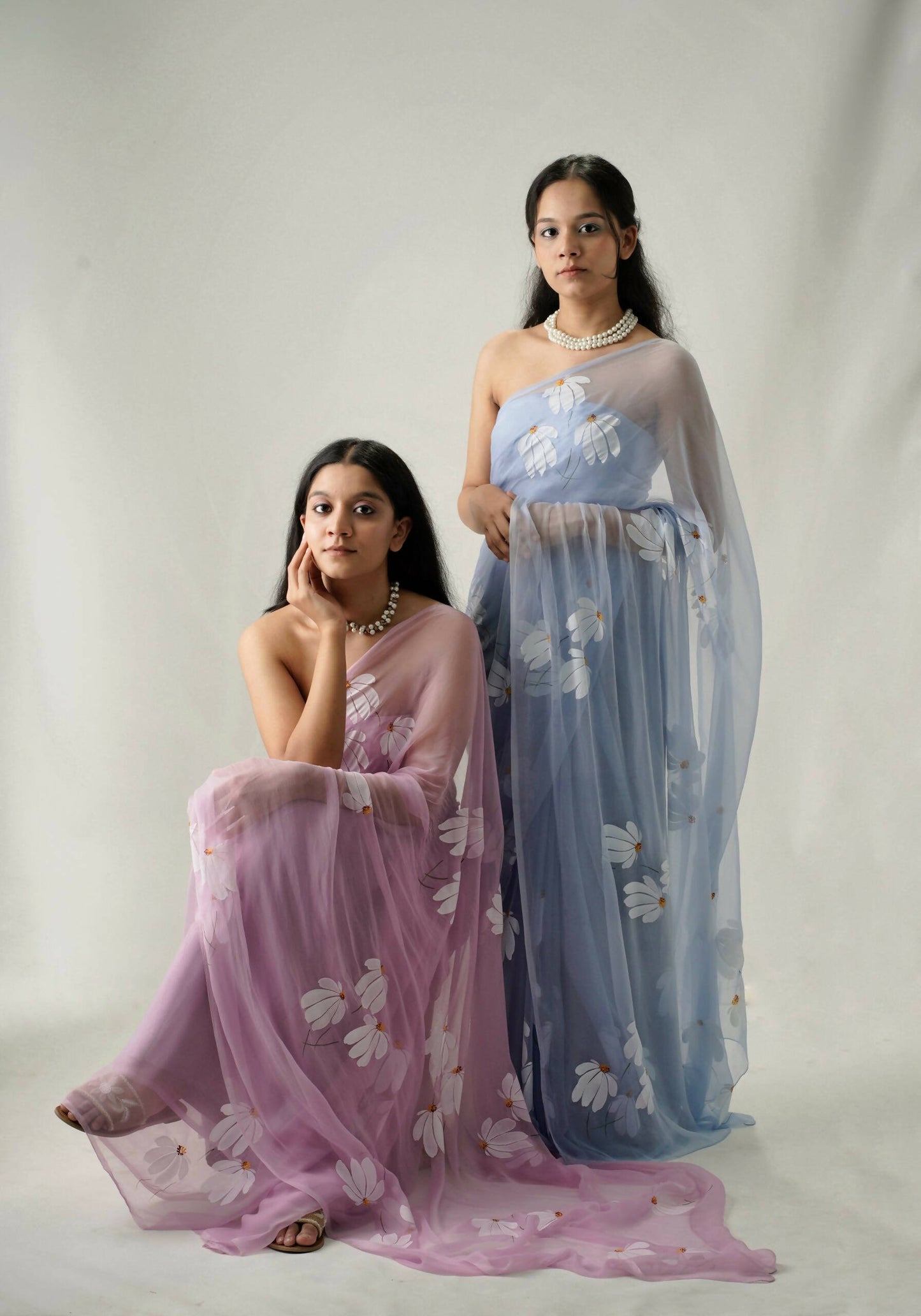 Half-Daisies Chiffon Saree