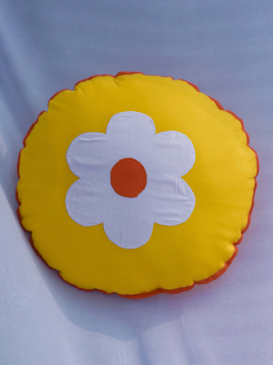 Round Flower Patch Cushion