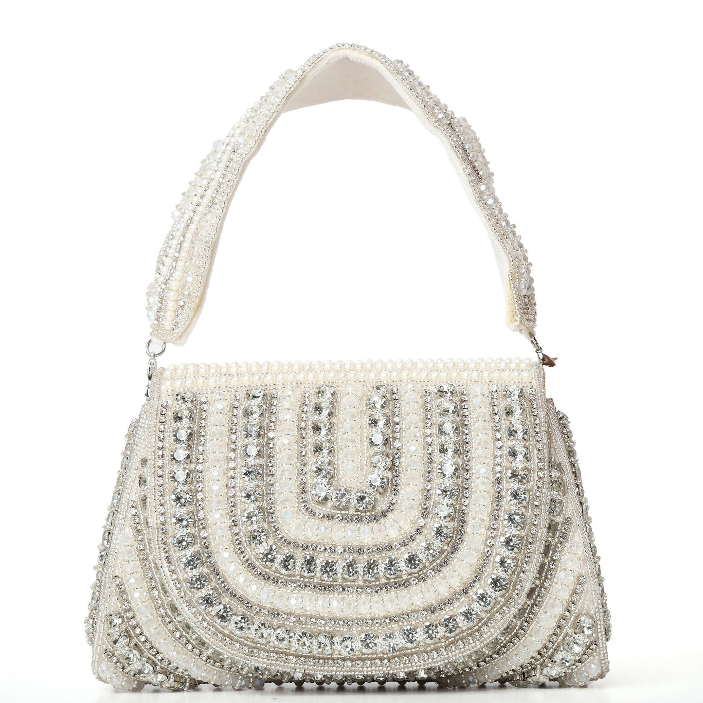 Silver Studded Flap Bag: Timeless Elegance