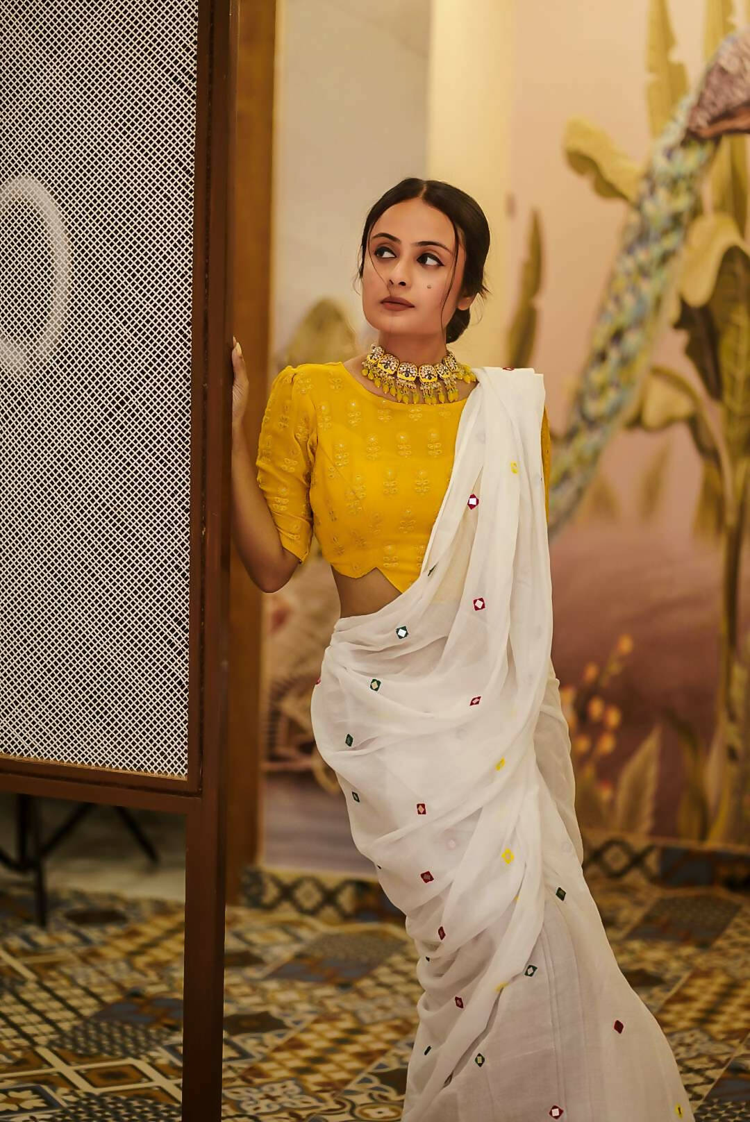 White Bee Saree