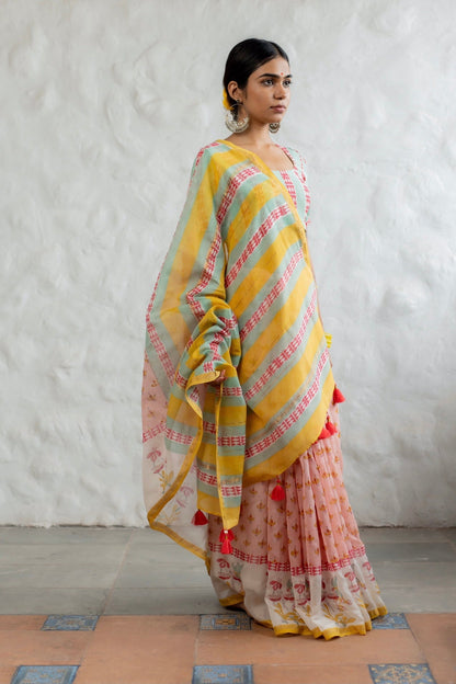 Amaltas Chanderi Saree