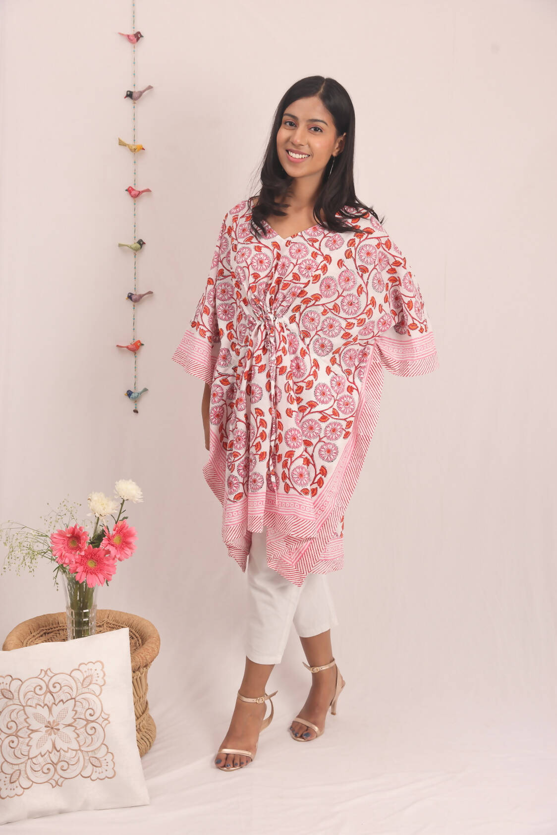 Fuchsia Floret Kaftan