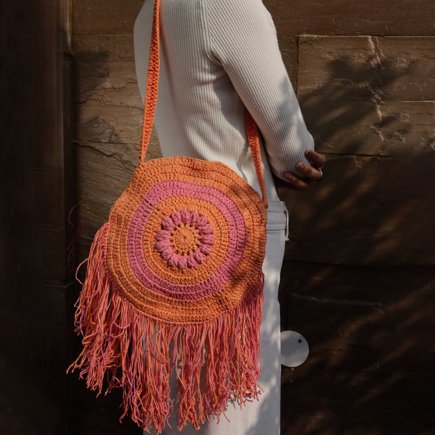 Dreamcatcher crochet sling bag 02