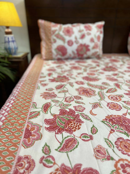 King Size | 90*108 Inches | Pink Floral