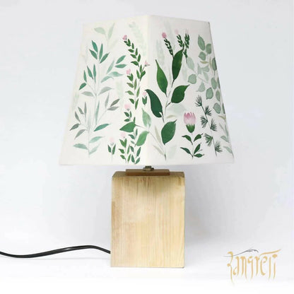 Empire Table Lamp - Green Fern Lamp Shade