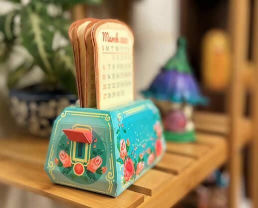 Mini Toaster Desk Calendar 2024 - Diy Paper Craft Kit
