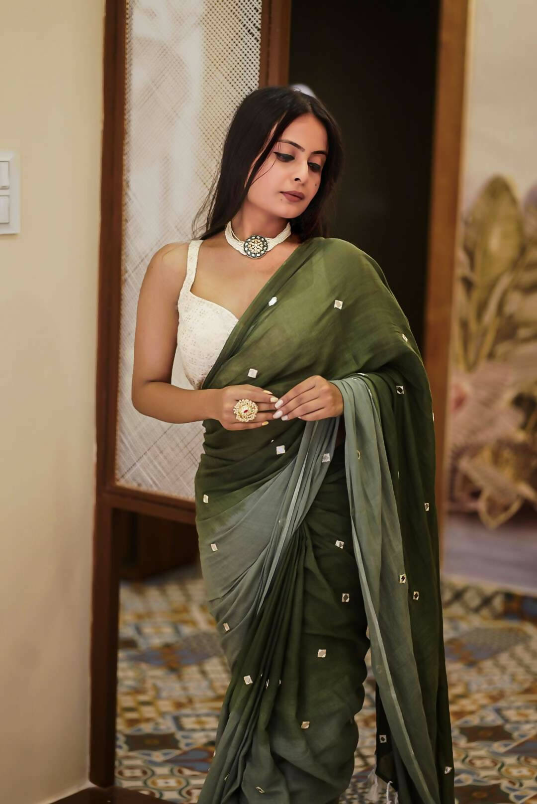 Green Bee Saree