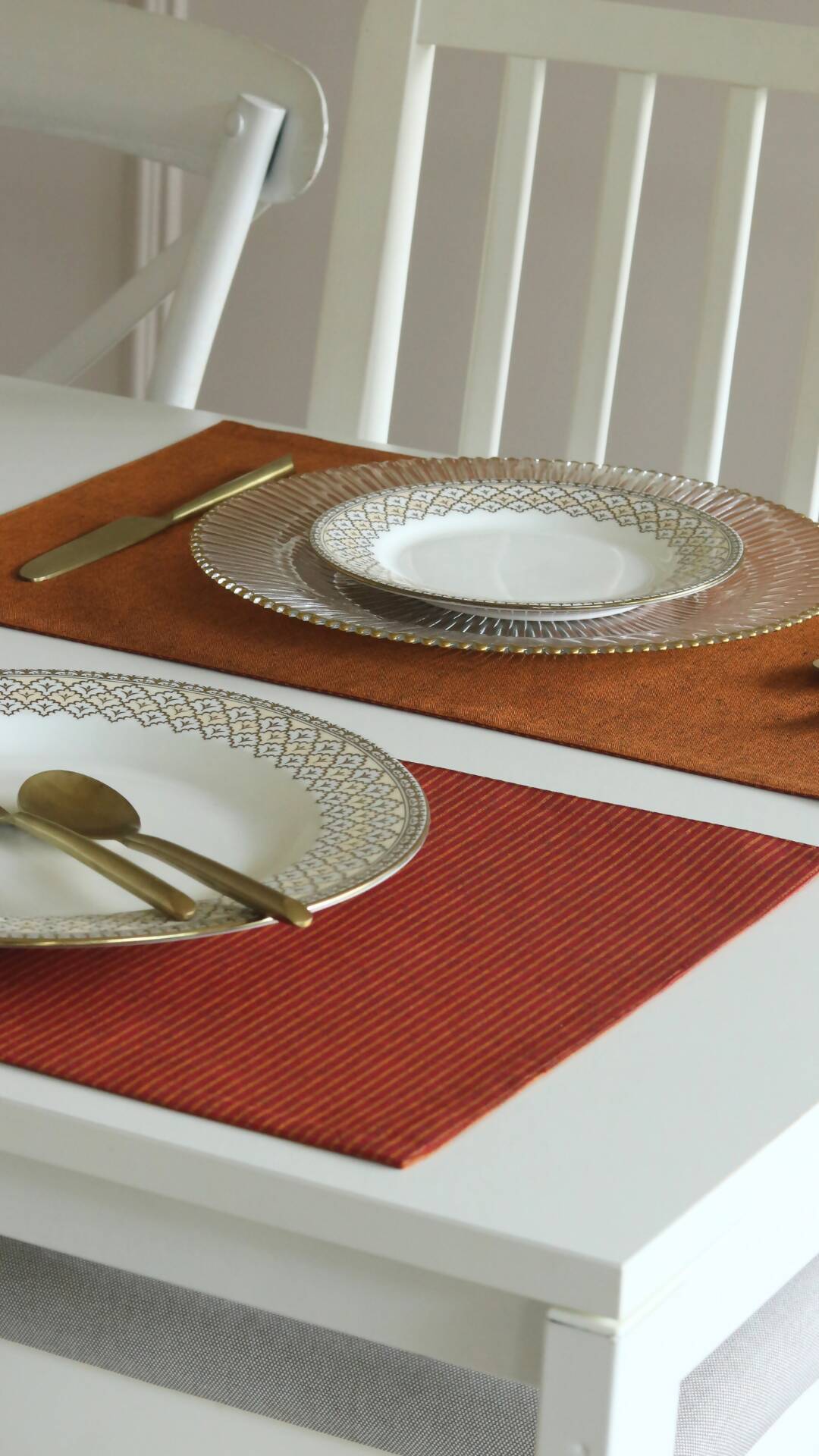 Serene Sunset Reversible & Wipeable Cotton Placemats