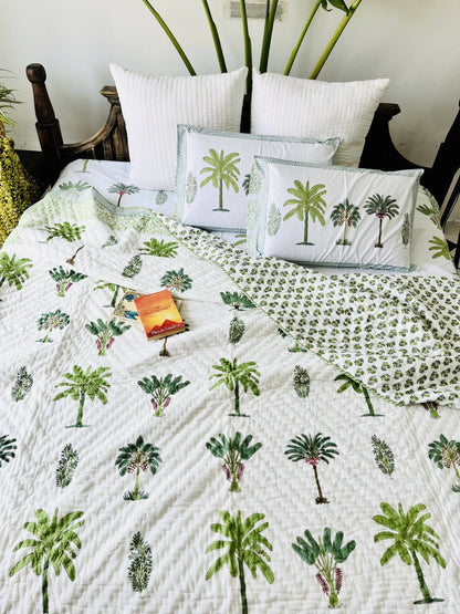 Mugal Bagh Hand Block Printed Cotton Bedding Set