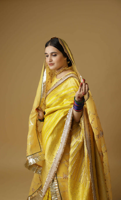 Yellow Aayat Saree