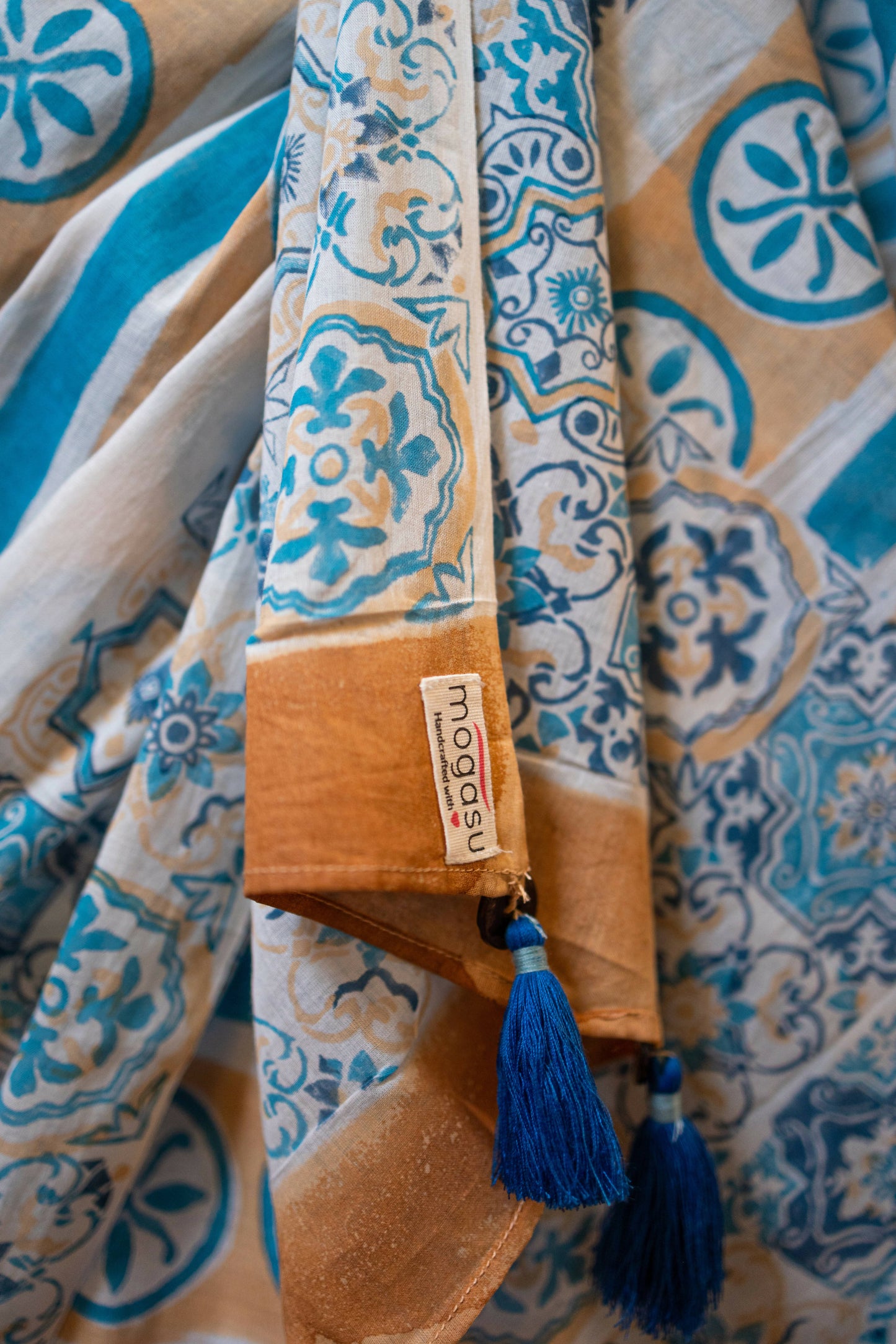 Azulejo Mul Cotton Saree