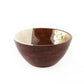Serving Bowl Wooden White and Gold