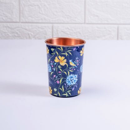 Vintage Blooms Copper Tumblers - Set of 2