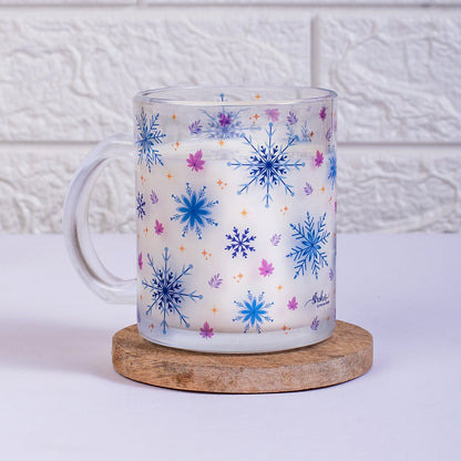 Whistling Snowflakes Glass Mug