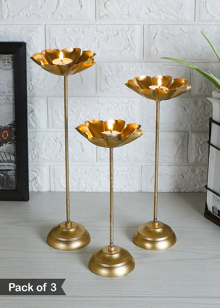 Small Lotus Detachable Tealight Holders - Set of 3