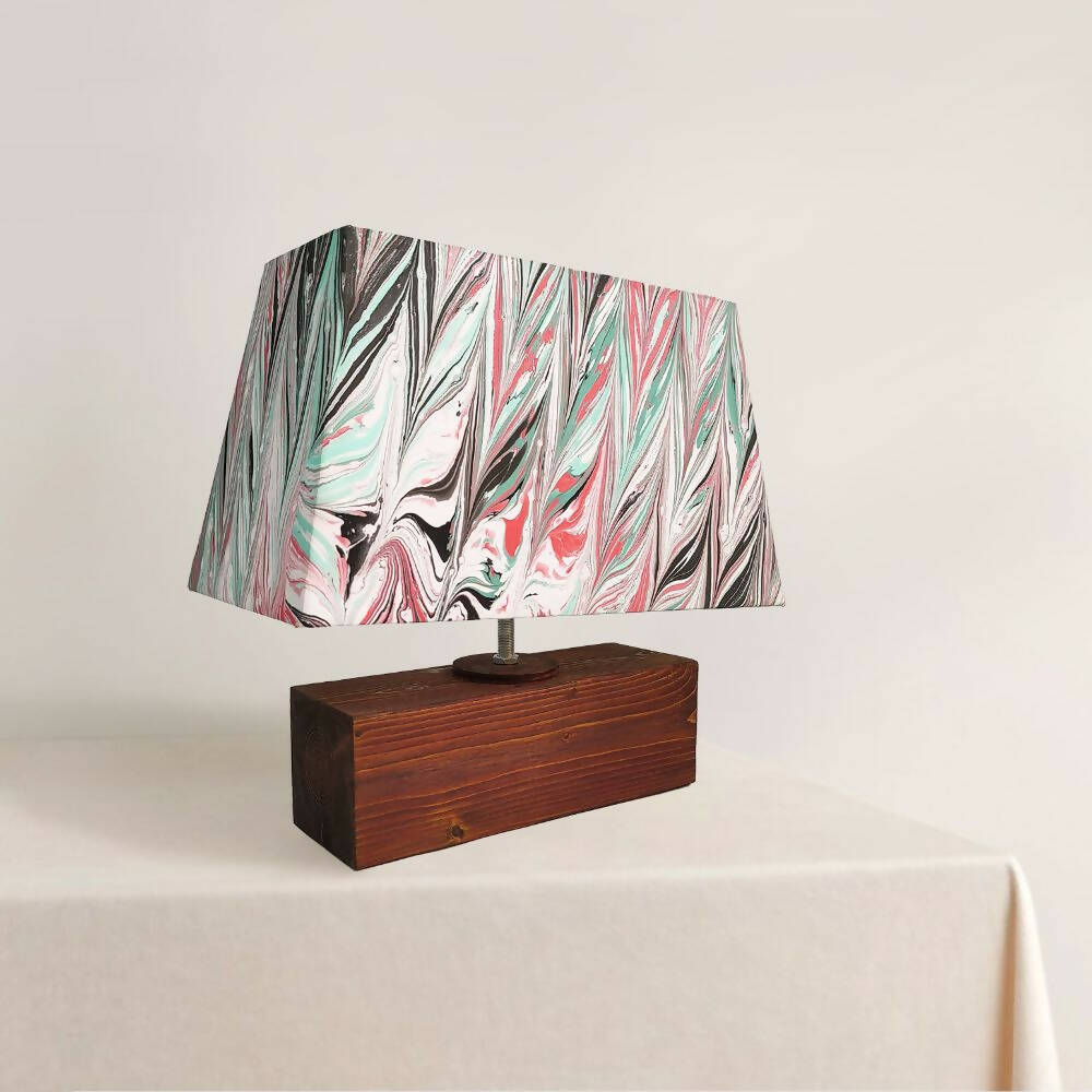 Modern Table Lamp - Marbling | Mystical Red