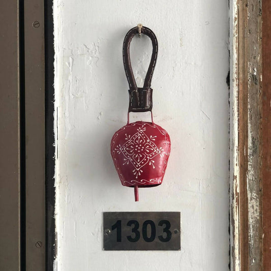 Red Bell With Leather Handle