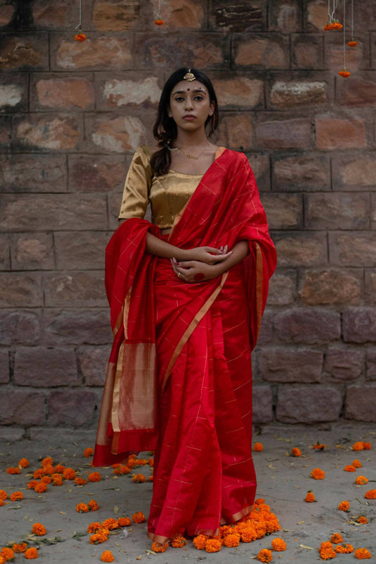 Crimson Red Vani Saree