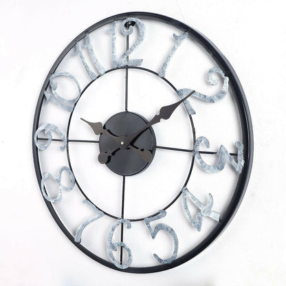 Black & Silver Numeric Wall Clock