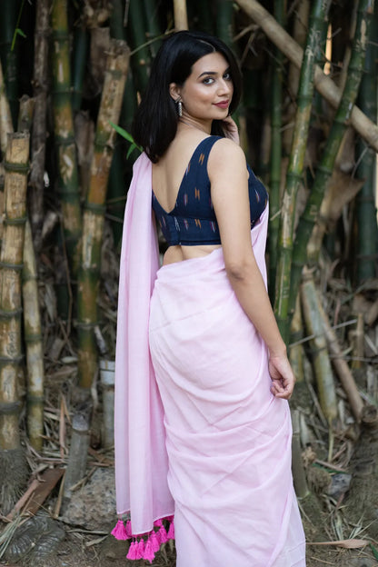 Midnight Muse Baby Pink Saree