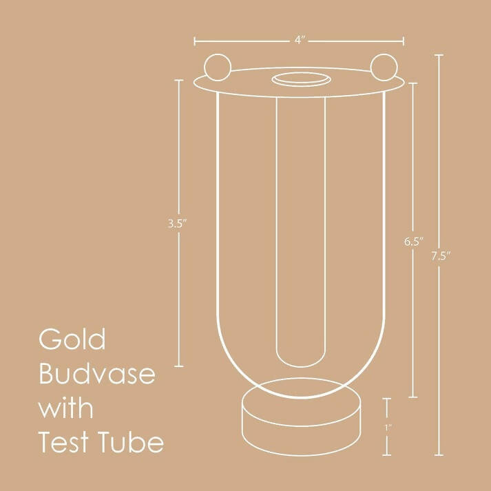 Gold Budvase with Test Tube